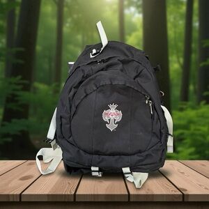 Vintage WWE Rey Mysterio Black Backpack with White Embroidered logo